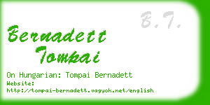 bernadett tompai business card